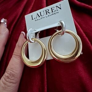 Lauren Ralph Lauren Two-Tone Gold and Silver Earrings